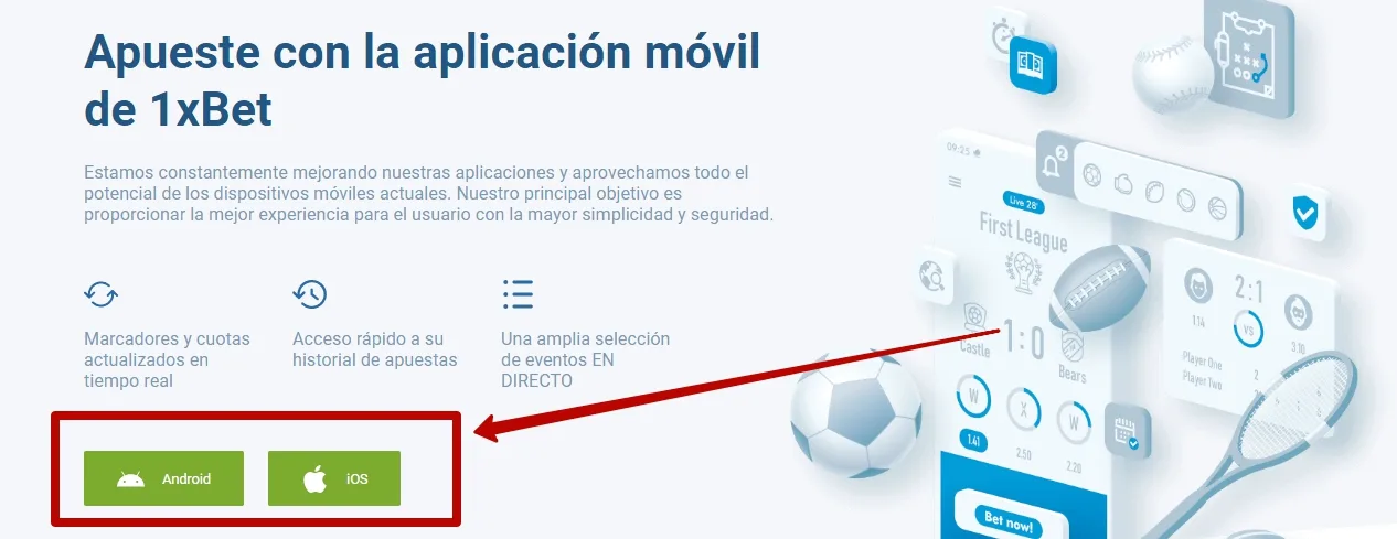 1xBet apk en Peru